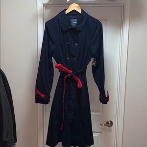 Modcloth navy blue trench